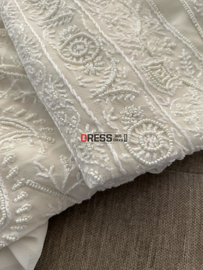 Pearl Chikankari Pure Georgette Suit Suits