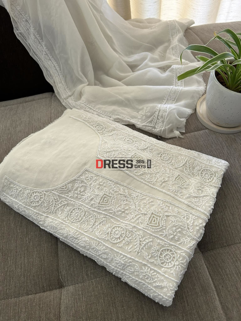 Pearl Chikankari Pure Georgette Suit Suits
