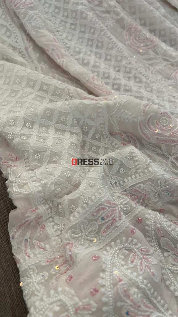 Pearl & Cut Dana Chikankari Anarkali Suit