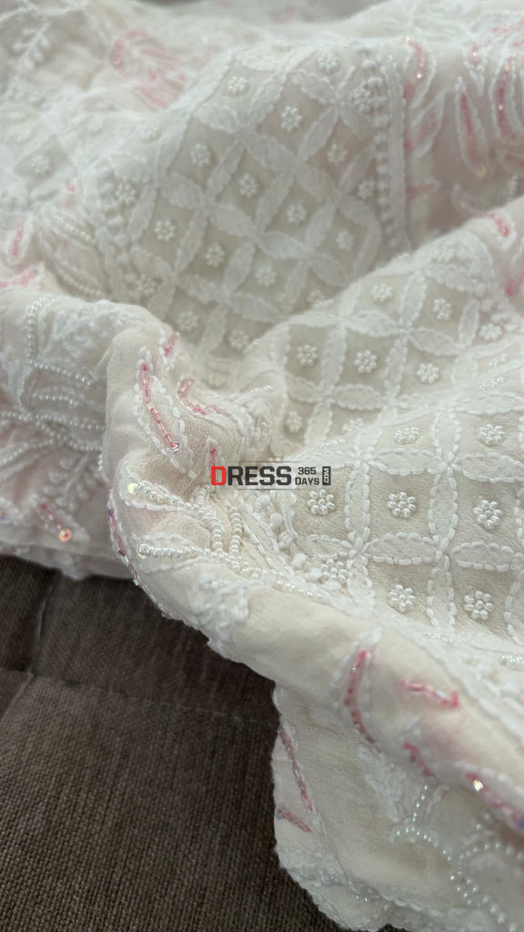 Pearl & Cut Dana Chikankari Anarkali Suit