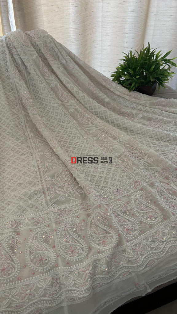 Pearl & Cut Dana Chikankari Anarkali Suit