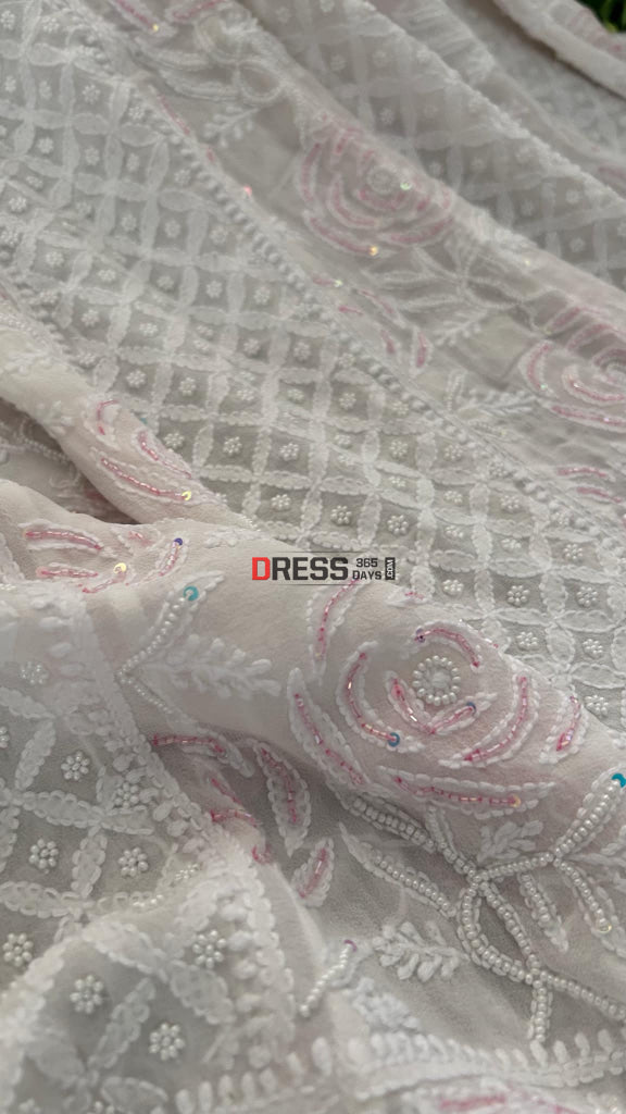 Pearl & Cut Dana Chikankari Anarkali Suit