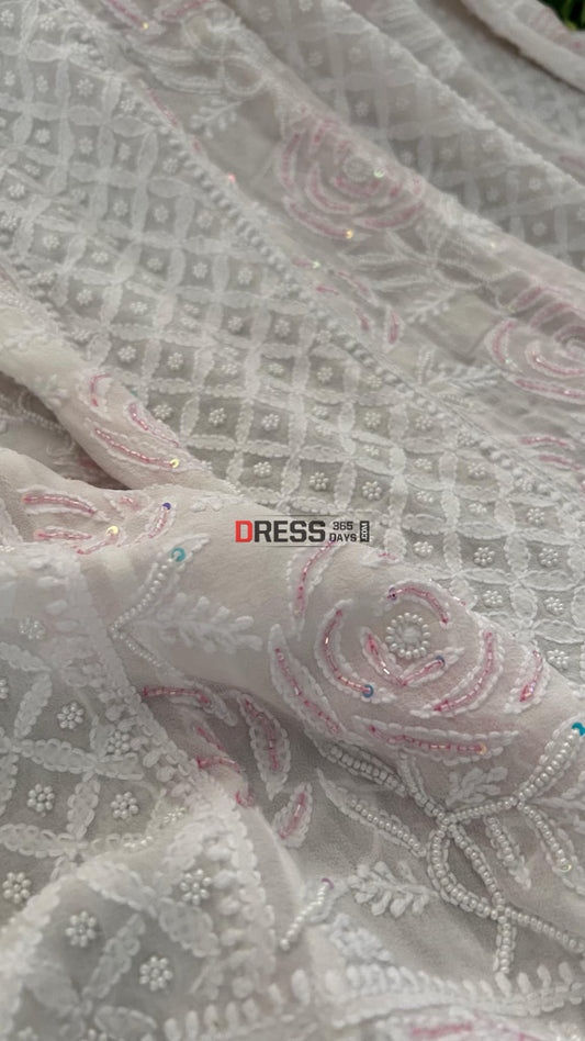 Pearl & Cut Dana Chikankari Anarkali Suit