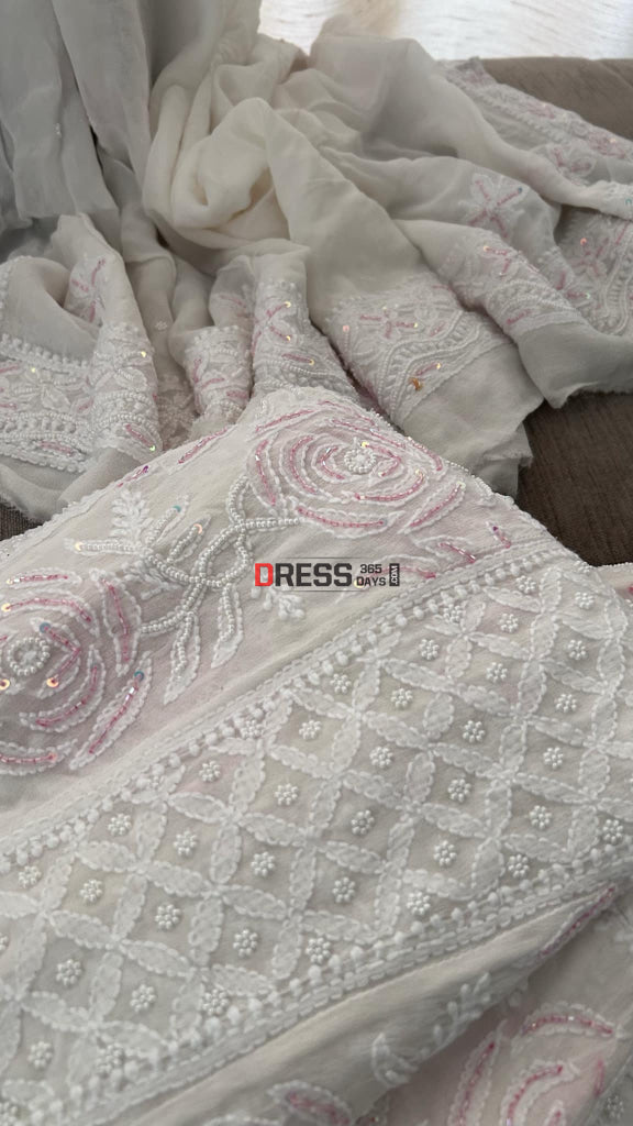 Pearl & Cut Dana Chikankari Anarkali Suit