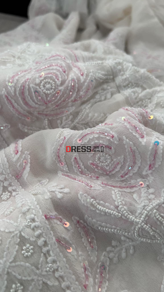 Pearl & Cut Dana Chikankari Anarkali Suit