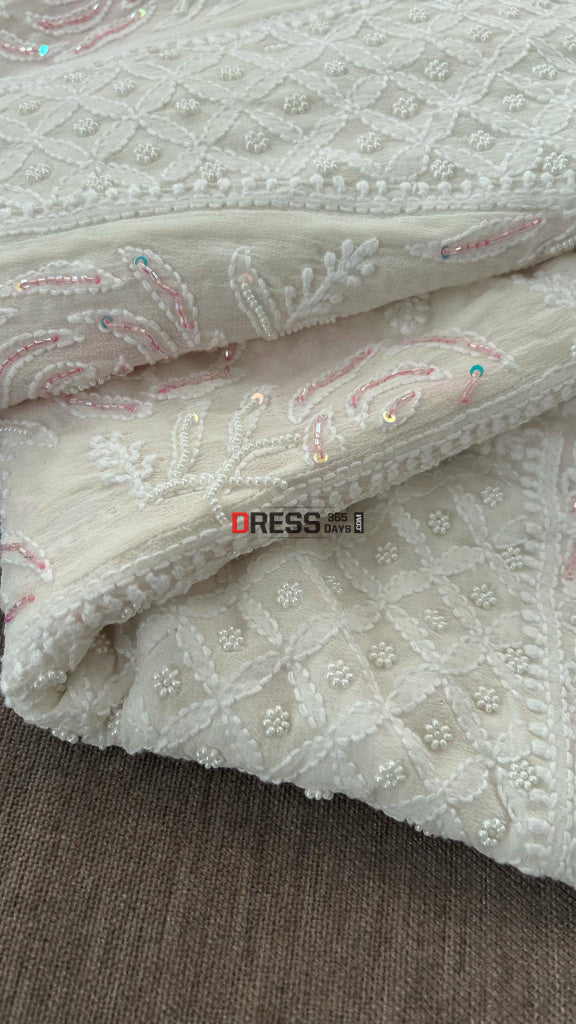 Pearl & Cut Dana Chikankari Anarkali Suit