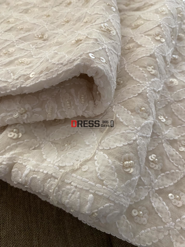 Pearl & Sequins Chikankari Dupatta