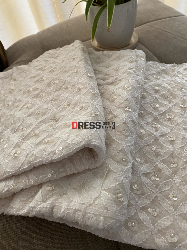 Pearl & Sequins Chikankari Dupatta