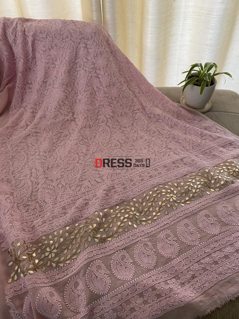 Pink Gota Daaman Chikankari Suit Suits