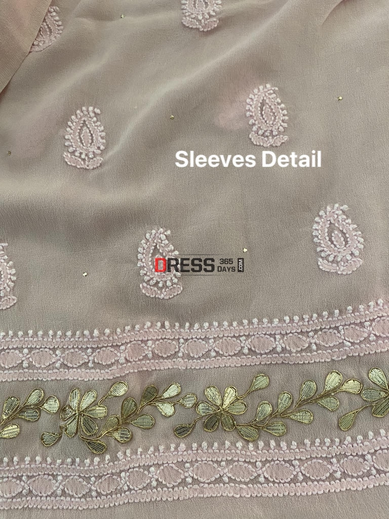 Pink Gota Daaman Chikankari Suit Suits