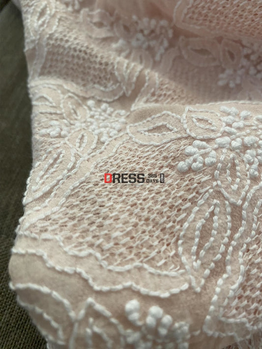 Powder Pink Hand Jaali Lucknowi Chikankari Dupatta Suits