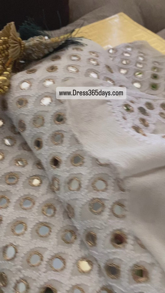 Ivory Mirror Chikankari Suit