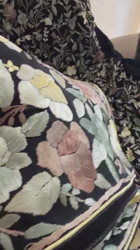 Designer Floral Parsi Gara Suit (Three Piece)