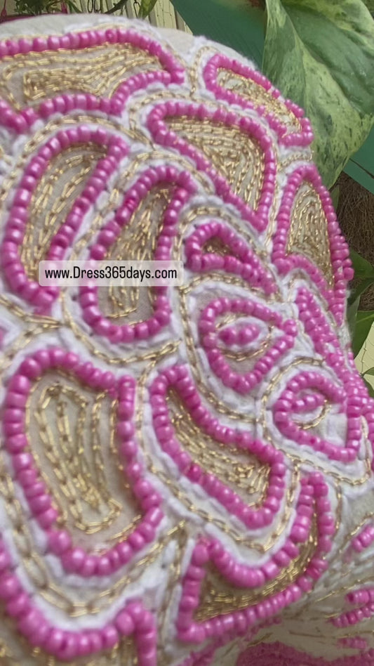 Multicolour Pearls Chikankari Suit