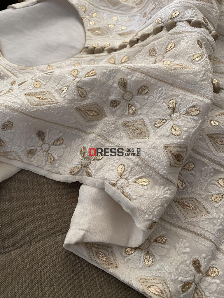 Women's Grey Poly Georgette Solid Kurta Set
