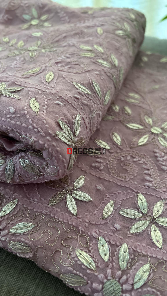 Rose Gold Gota Patti Chikankari Lehenga Set Suits