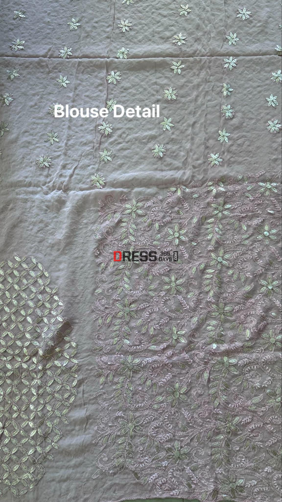Rose Gold Gota Patti Chikankari Lehenga Set Suits
