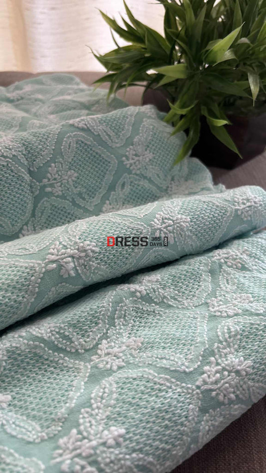 Sea Green Hand Jaali Chikankari Suit Chikankari Suits