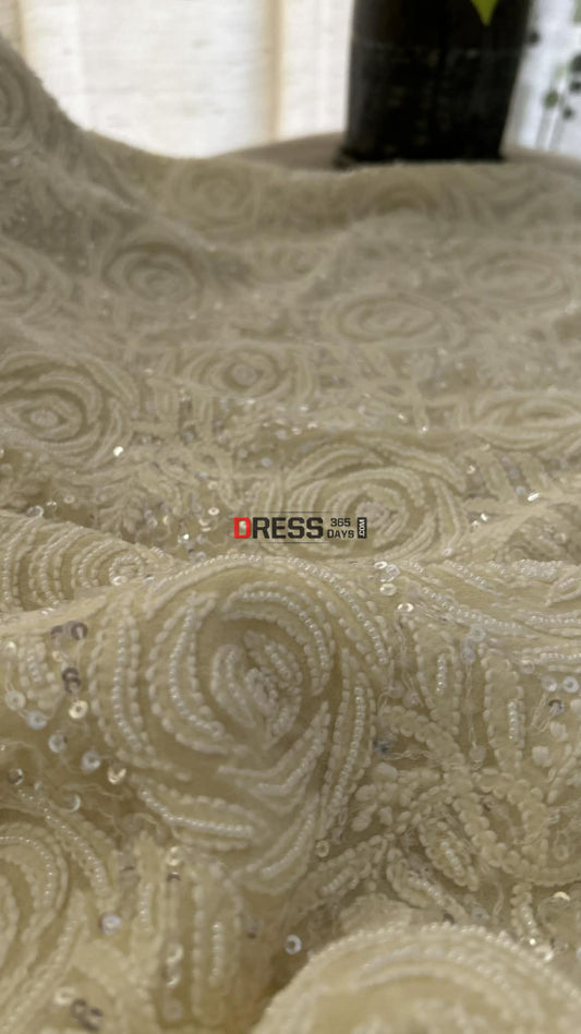 Soft Yellow Chikankari Pearl Suit (Kurta & Dupatta) - Chikankari Suits
