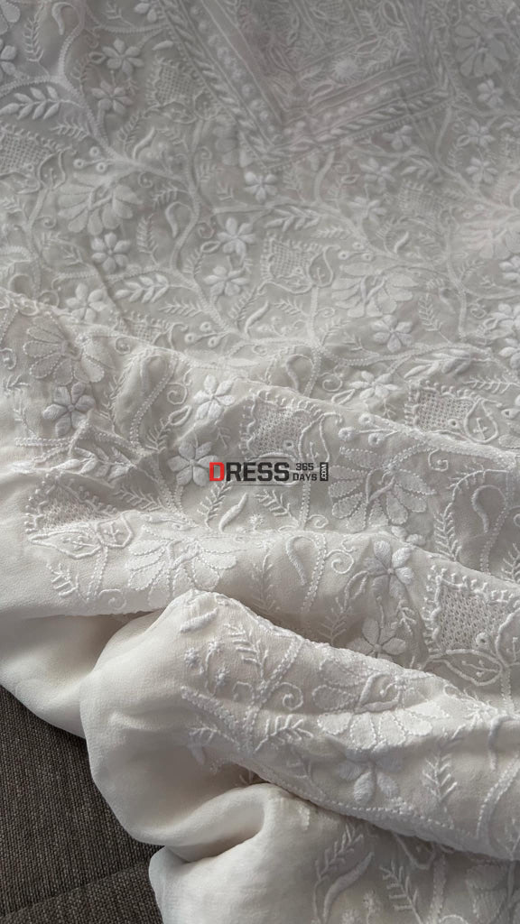 Super Fine Front Back Embroidered Chikankari & Hand Jaali Suit Suits