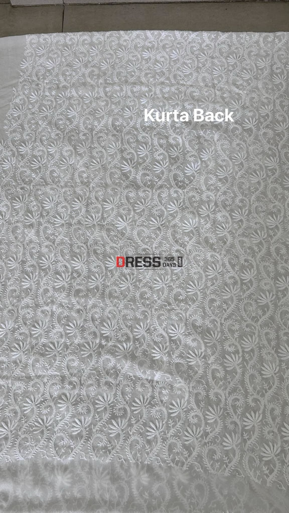 Super Fine Front Back Embroidered Chikankari & Jaali Suit Suits