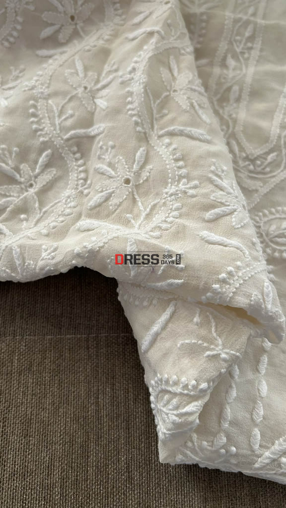 Super Fine Front Back Embroidered Chikankari Suit Chikankari Suits
