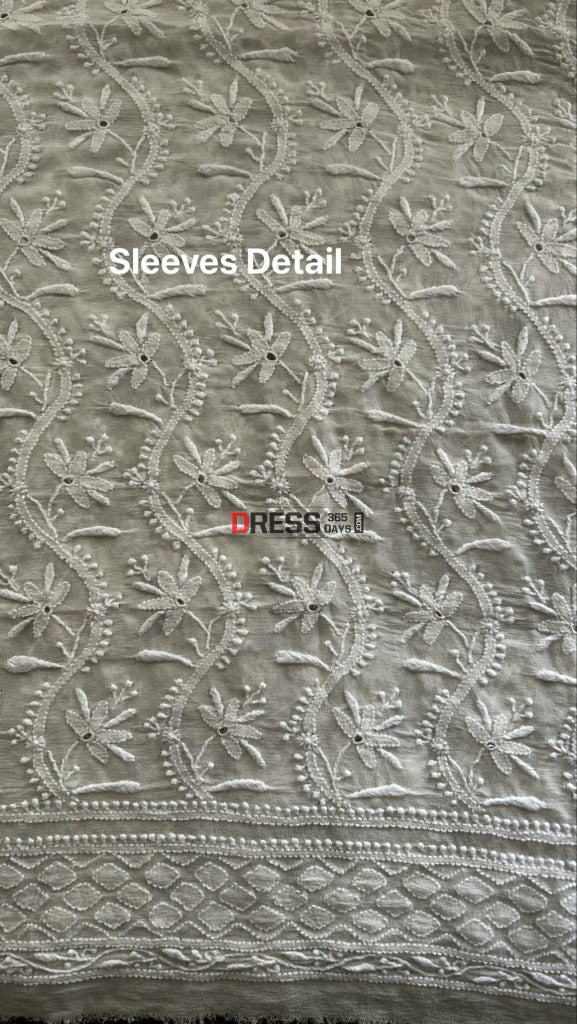 Super Fine Front Back Embroidered Chikankari Suit Chikankari Suits