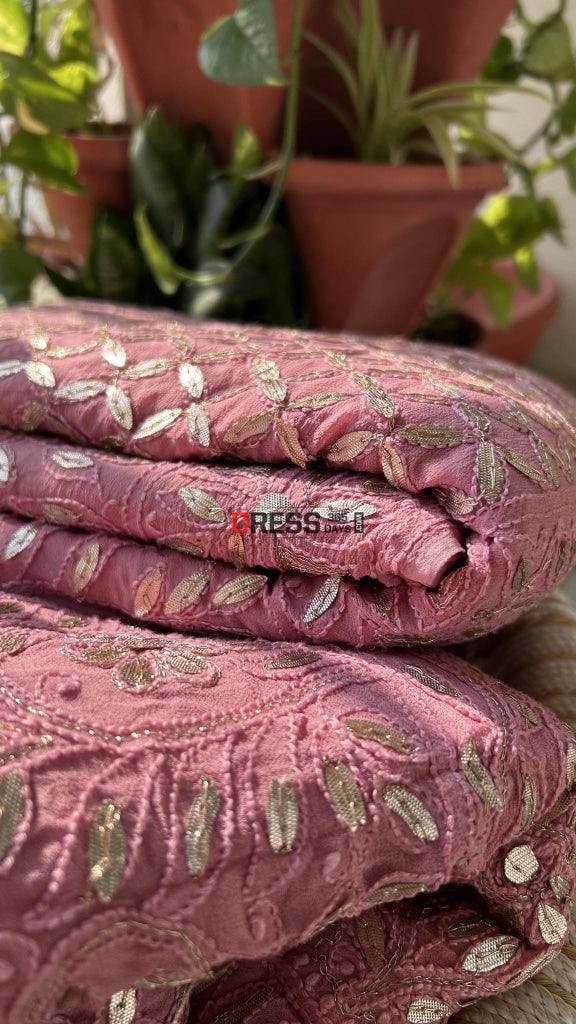 Taupe Gota Patti Chikankari Lehenga Set Suits