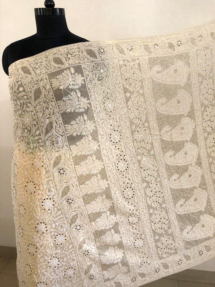 chikankari Saree