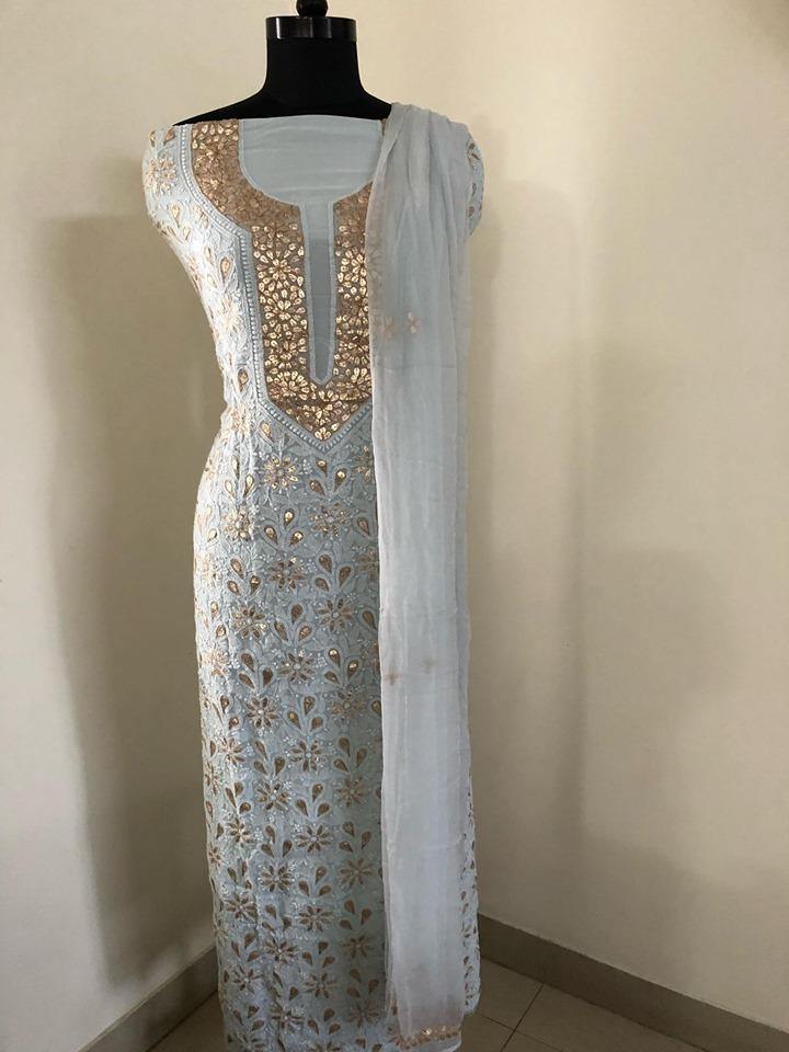 Gota Patti Chikankari Suit - Dress365days