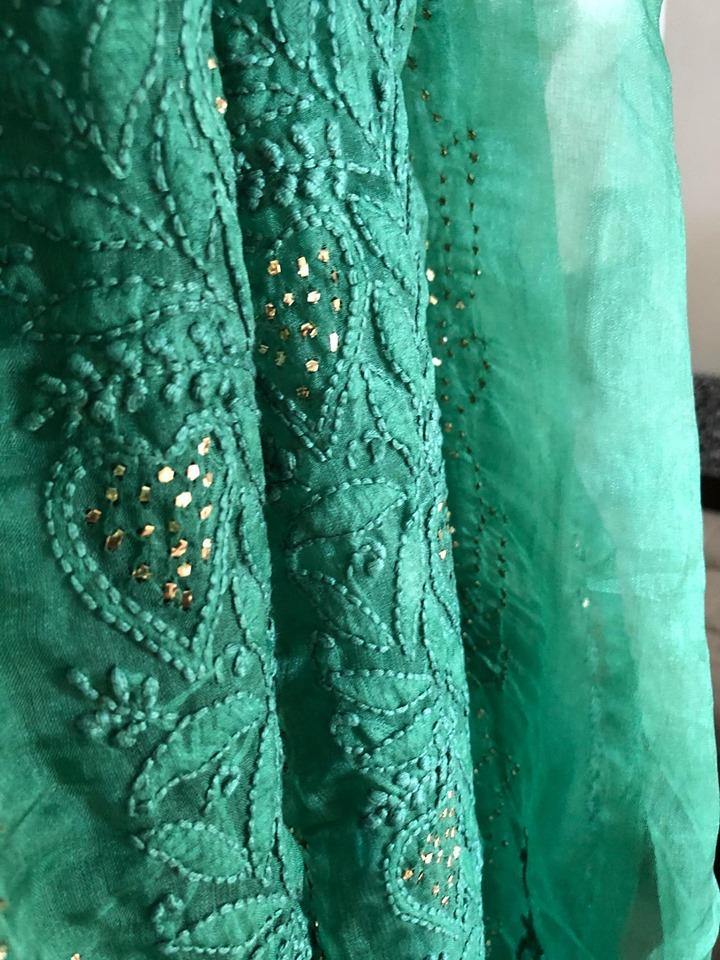 Organza Mukaish Chikankari Suit - Dress365days