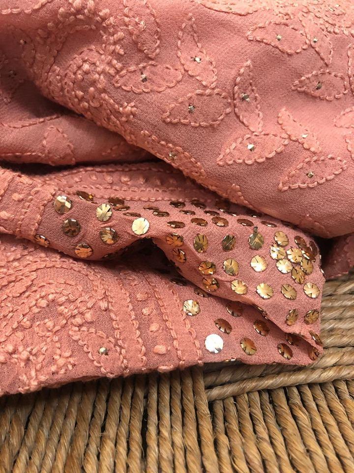 Mukaish Lucknowi Chikankari Suit - Dress365days