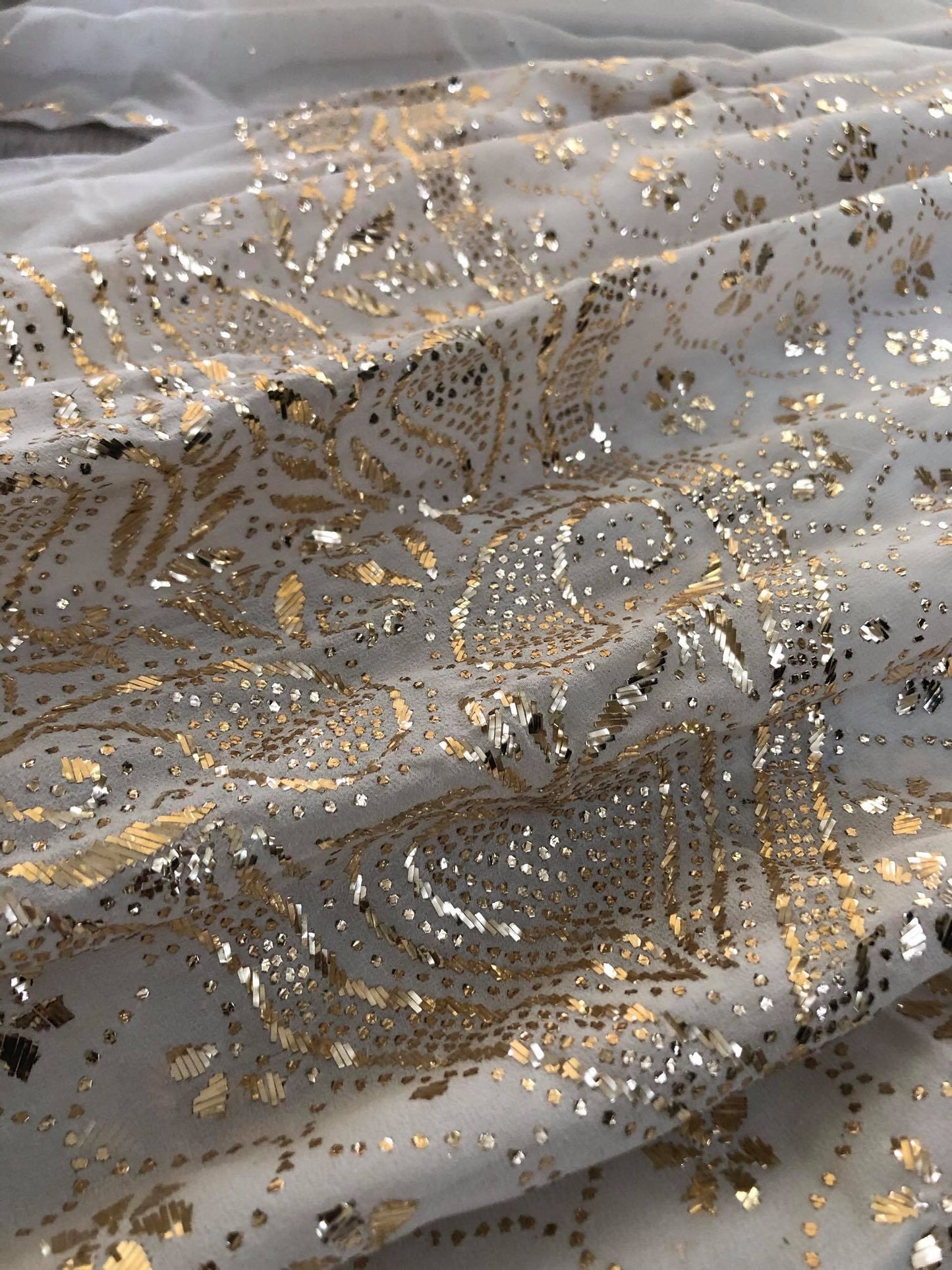 Ivory Hand Crafted Kamdani Suit