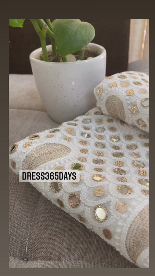 Lucknowi Mirror, Gota Patti & Zari Work Dupatta