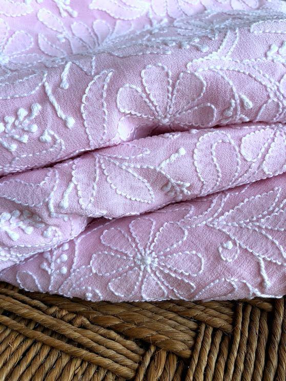 Powder Pink Lucknowi Chikankari Suit - Dress365days