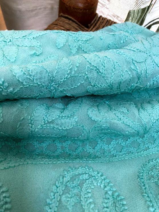 Sea Green Viscose Georgette Kurti Fabric - Dress365days