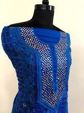 Organza Mukaish Chikankari Suit - Dress365days