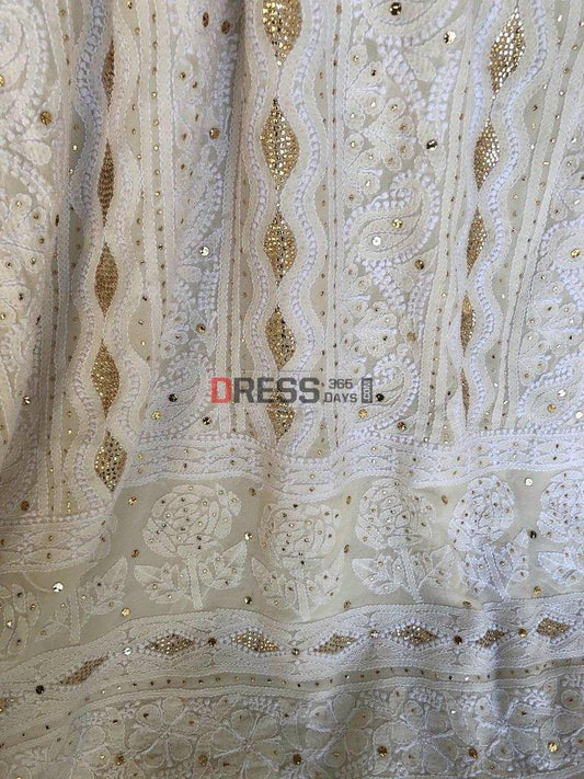 All Over Back And Front Mukaish Chikankari Suit Suits