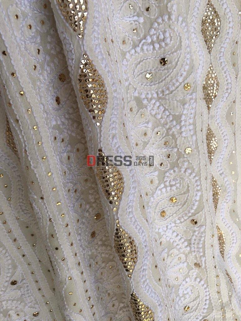 All Over Back And Front Mukaish Chikankari Suit Suits