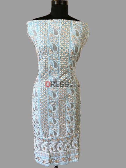 All Over Front and Back Gota Patti Chikankari Suit (Three Piece) - Dress365days