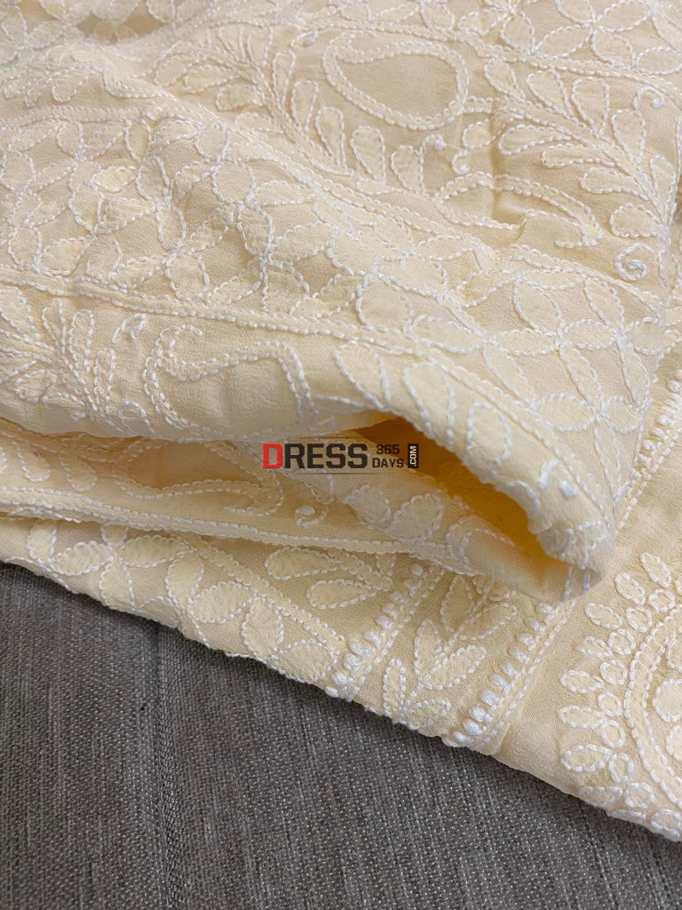 All Over Front And Back Lucknowi Chikankari Suit Suits