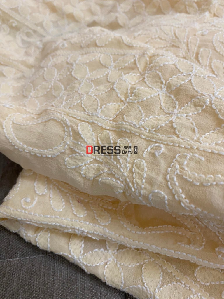 All Over Front And Back Lucknowi Chikankari Suit Suits