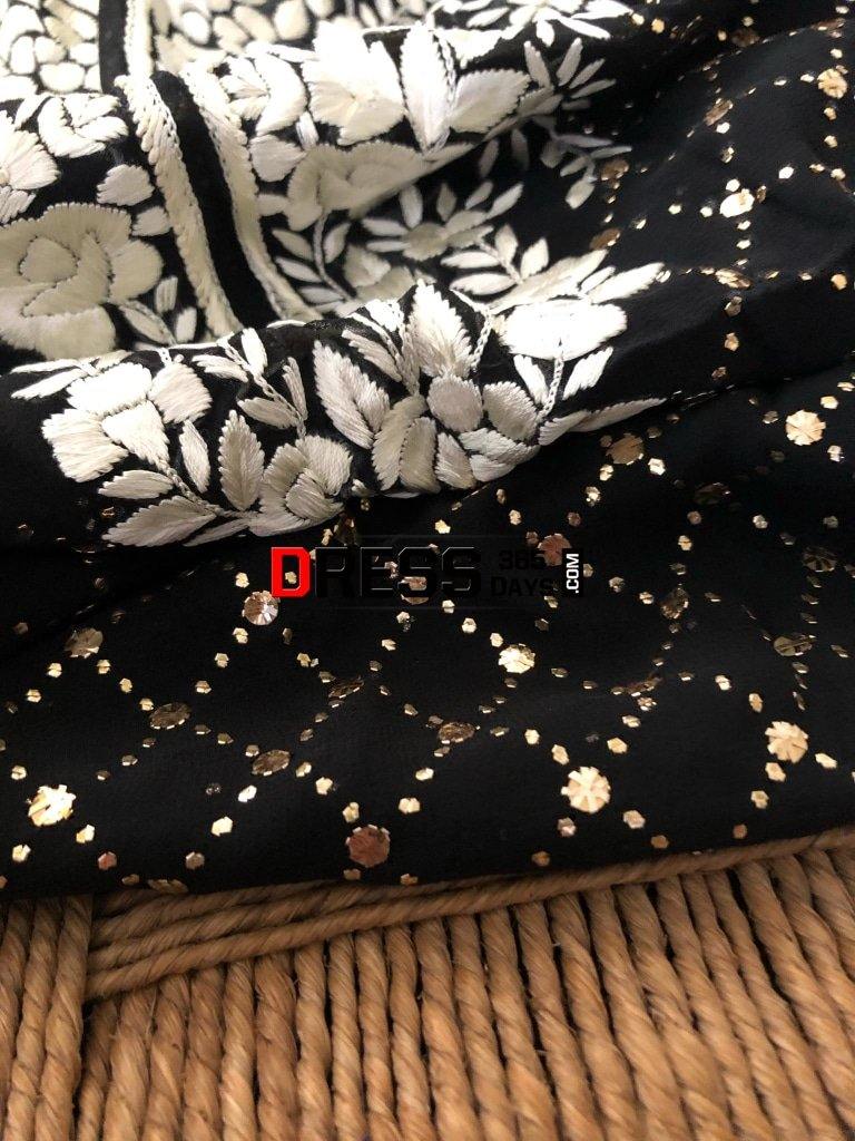 All Over Mukaish Parsi Ghara Suit Chikankari Suits