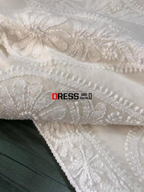 All Over Work Lucknow Chikan Saree – Dress365days