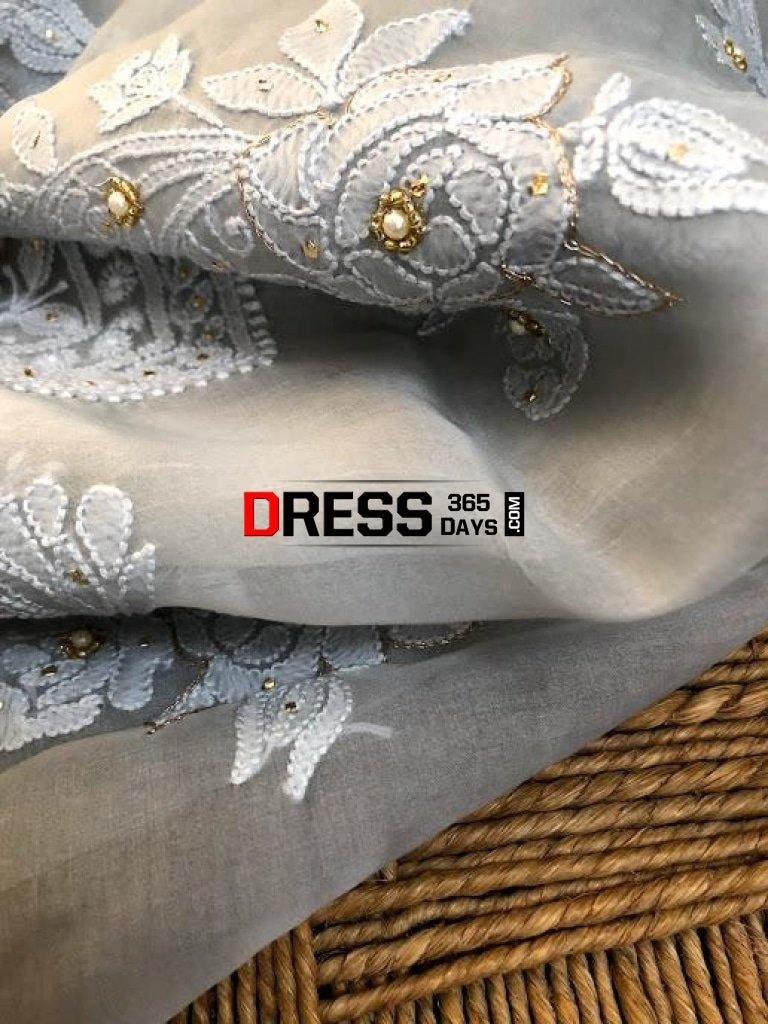 Beads and Mukaish Chikankari Suit – Dress365days