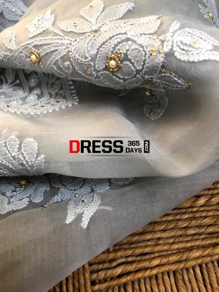 Beads And Mukaish Chikankari Suit Suits