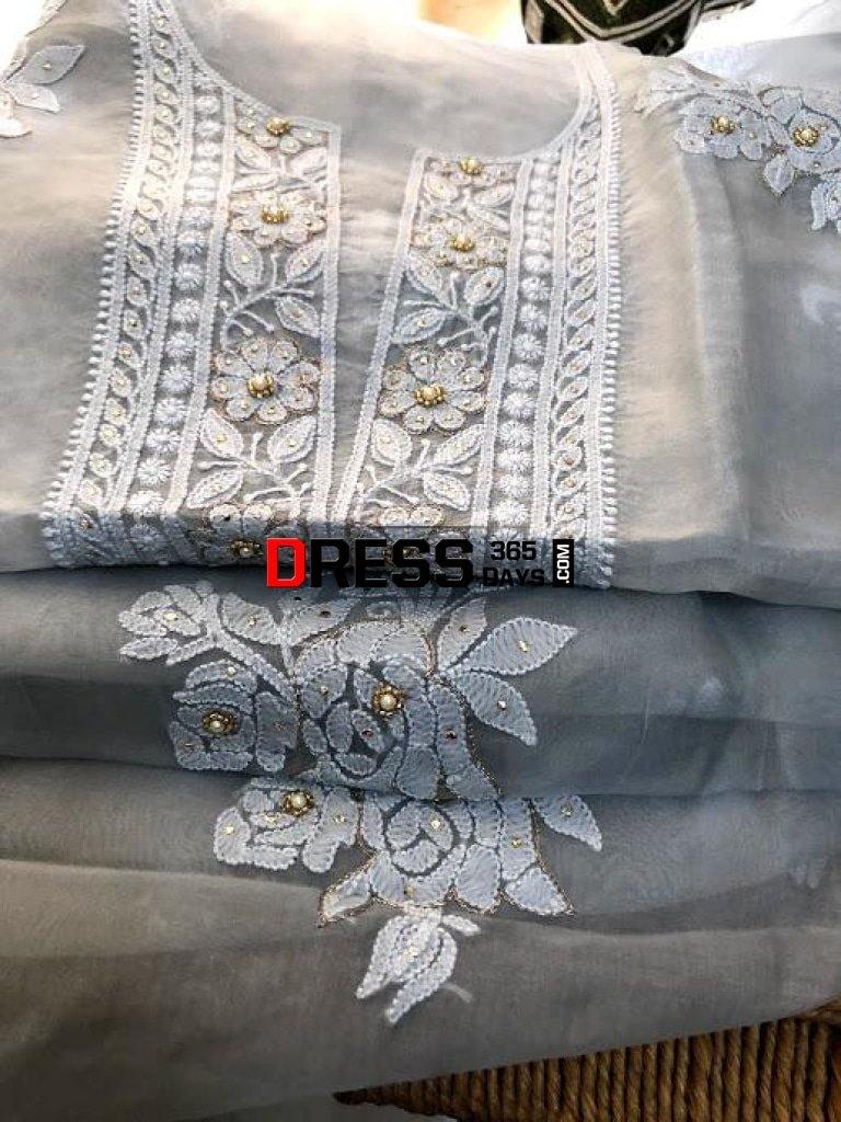 Beads And Mukaish Chikankari Suit Suits