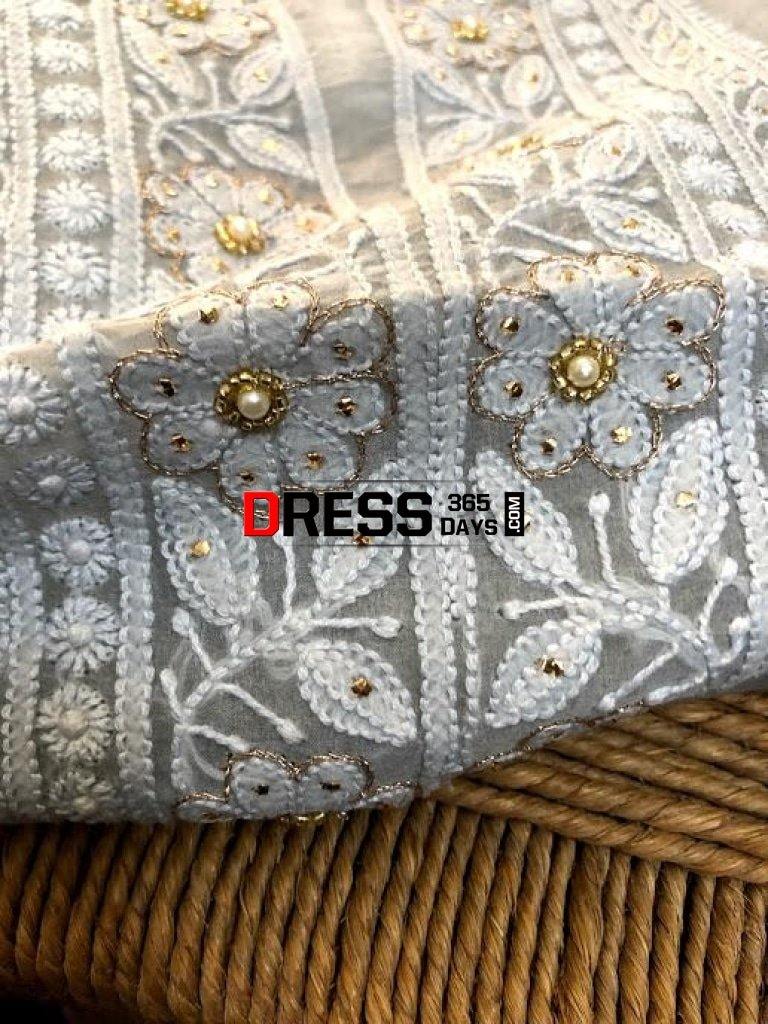 Beads And Mukaish Chikankari Suit Suits