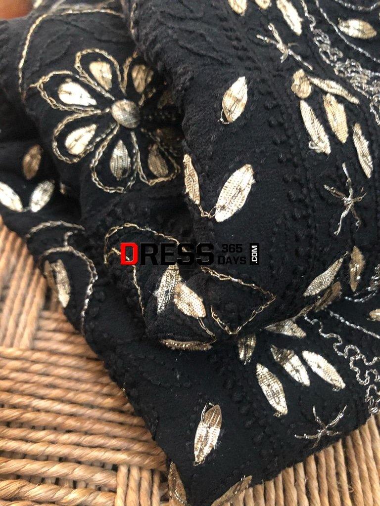 Black Gota Patti Chikankari Dupatta