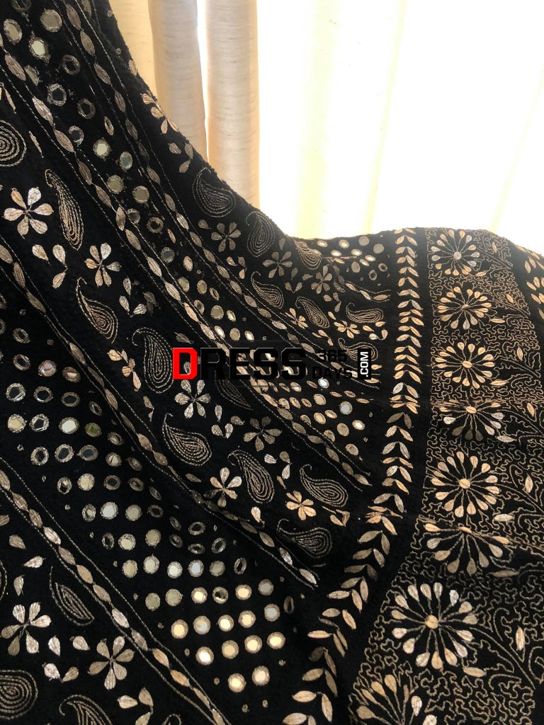 Black Mirror Gota Patti Chikankari Anarkali